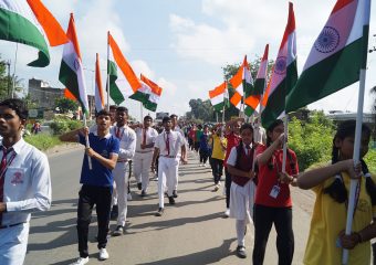 Student during Independence Day march-past