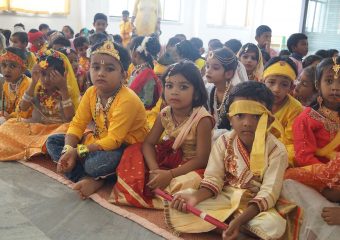 Students during fancy dress competition